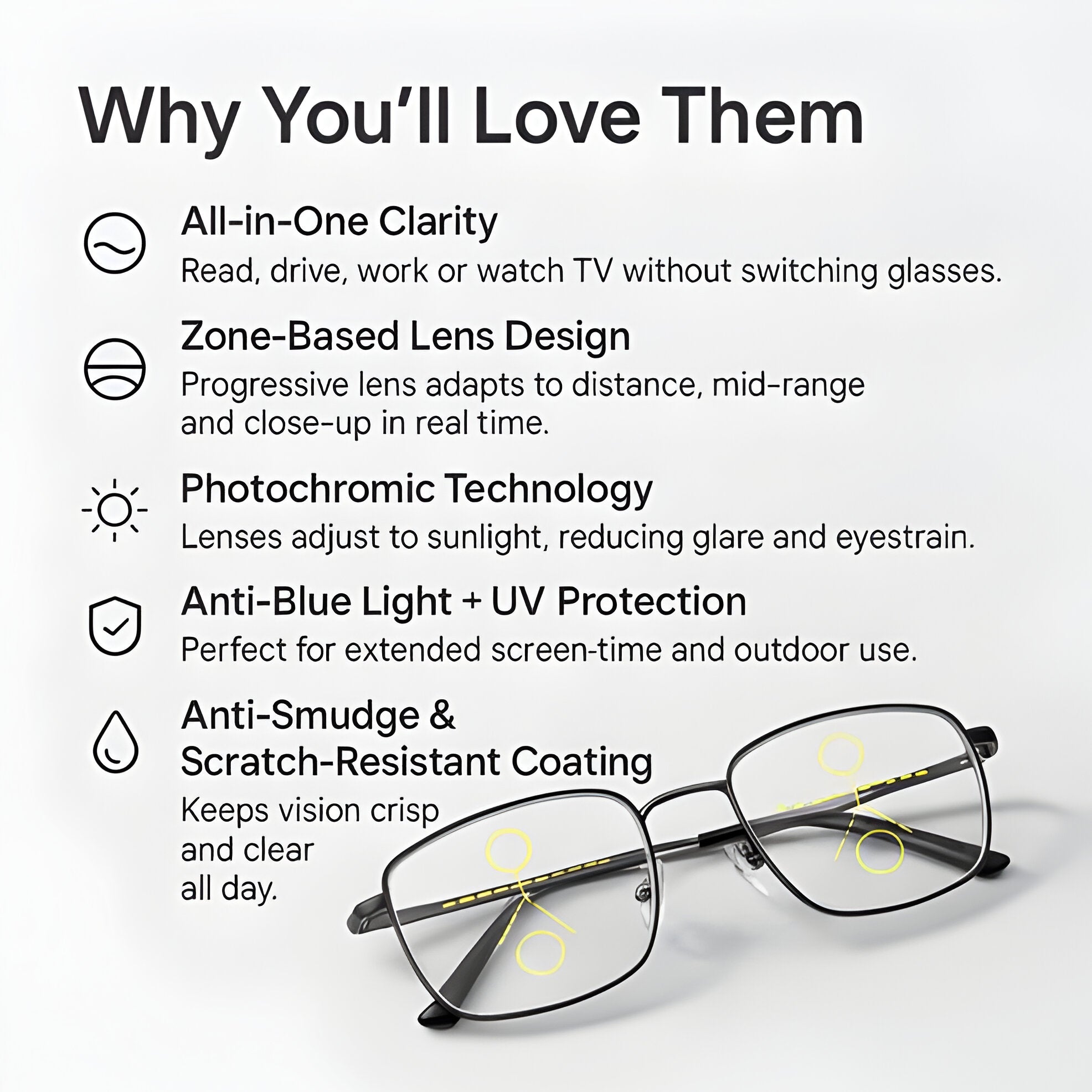 Progressive Multifunction Glasses | Quality Home Accessory Built to Look Great & Last for Years