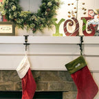 Garland Christmas Stocking Holders for Mantle | Bring the Magic of the Season into Your Home with This Beautiful Piece