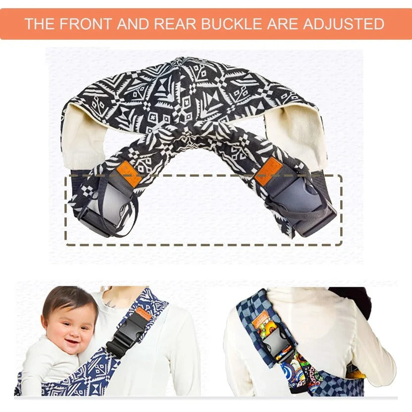 Adjustable Baby Sling Carrier | Hands-Free Newborn & Infant Ring Sling Wrap Carrier