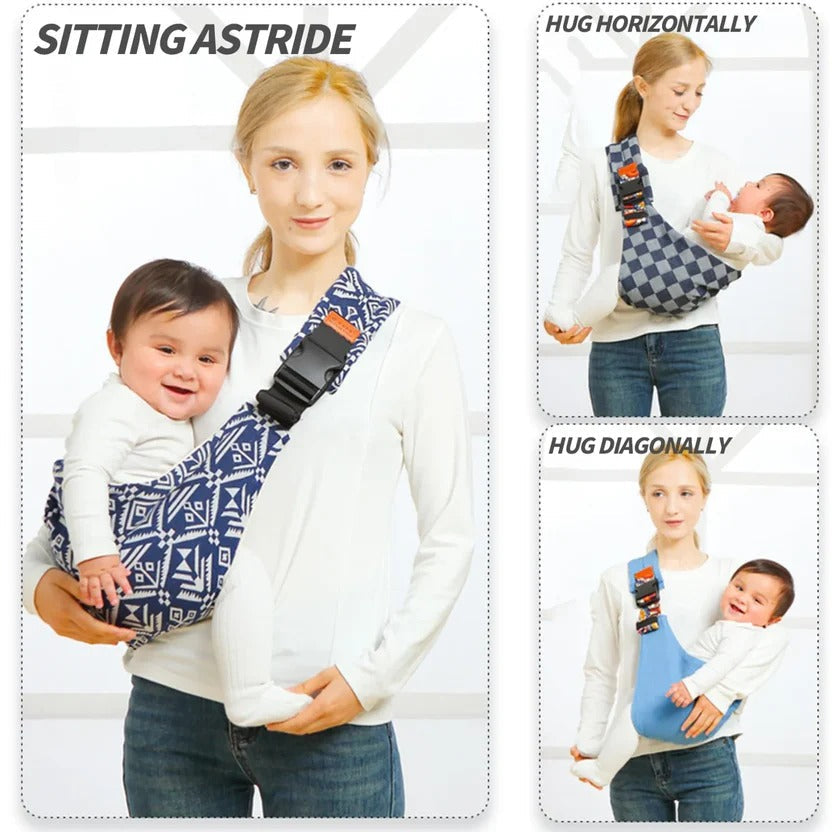 Adjustable Baby Sling Carrier | Hands-Free Newborn & Infant Ring Sling Wrap Carrier