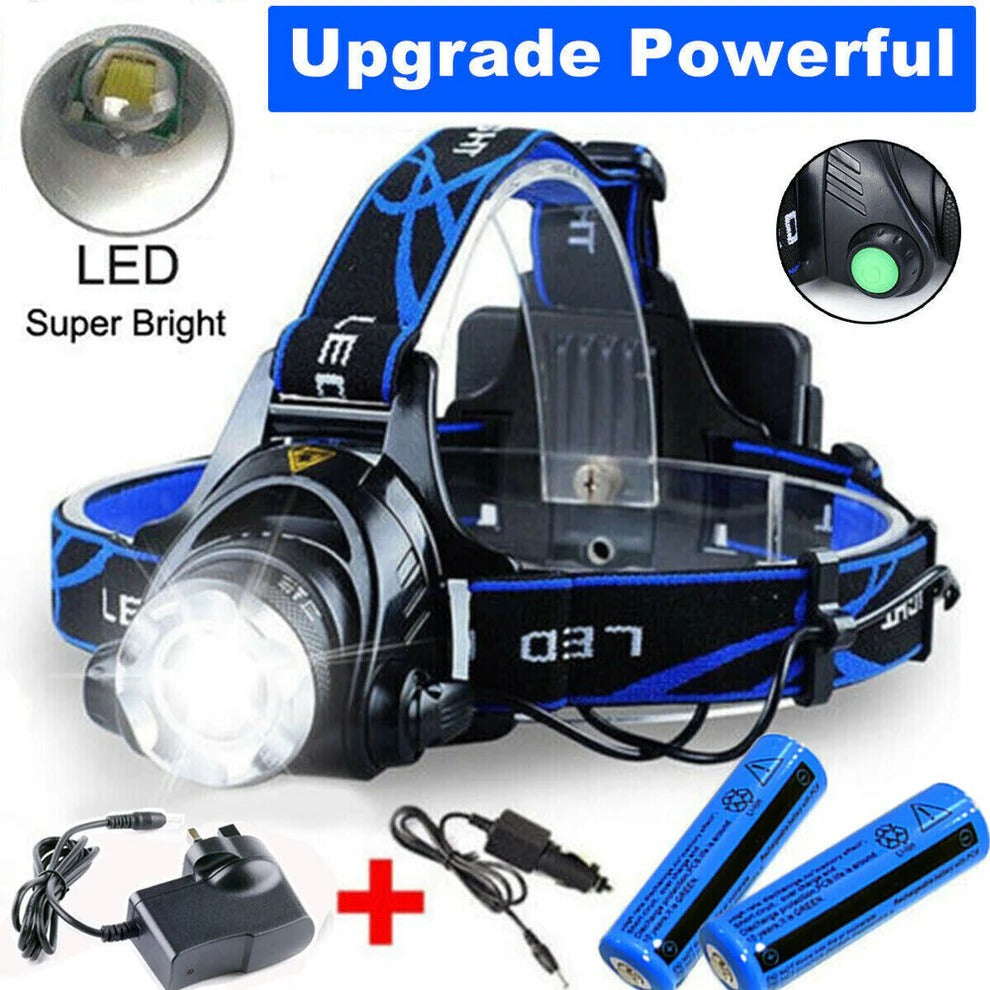 990000LM Rechargeable LED Headlamp | Built for Adventure — Durable, Reliable & Ready for Anything Outside
