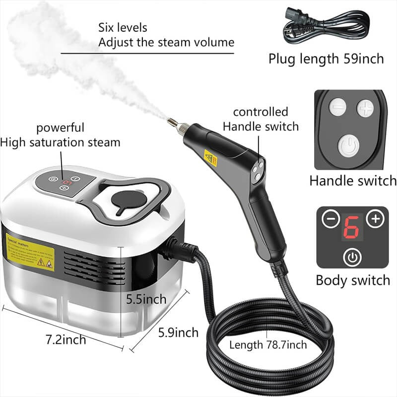 2500W High Pressure Steam Cleaner with Gloves | The Perfect Finishing Touch for Any Look, Any Season, Any Outfit