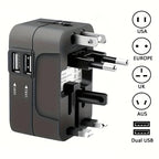 Worldwide Travel Adapter with Dual USB Charging Ports | Premium Quality, Thoughtful Design — Built for Real Everyday Life