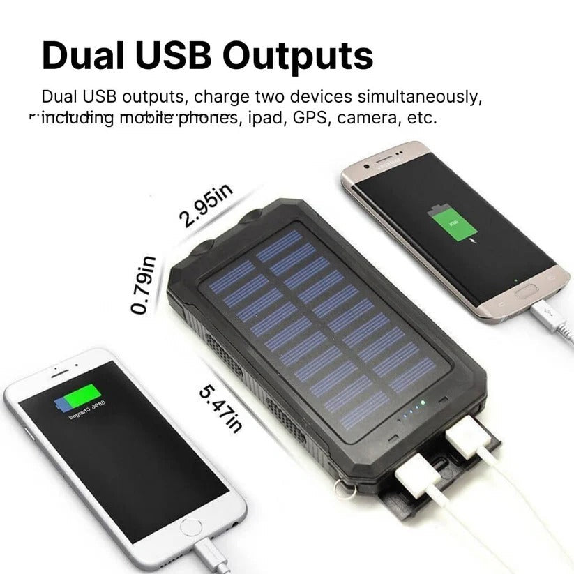 500000mAh Solar Charger Waterproof Power Bank External | Built for British Weather — Durable, Attractive Outdoor Design
