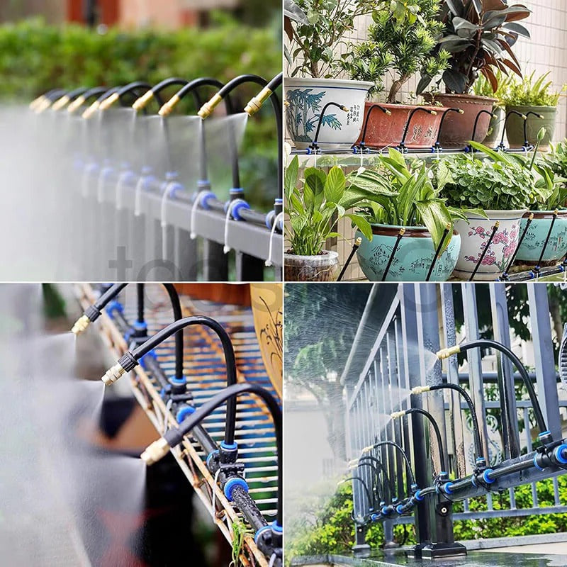 Drip Irrigation Kit with 360 degree Flexible Hose | Built for British Weather — Durable, Attractive Outdoor Design