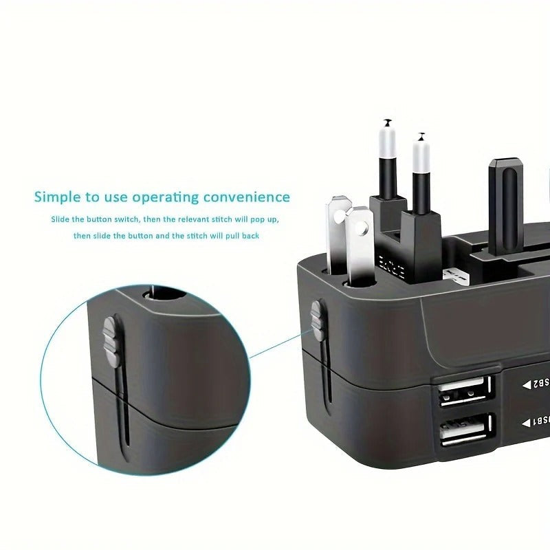 Worldwide Travel Adapter with Dual USB Charging Ports | Premium Quality, Thoughtful Design — Built for Real Everyday Life