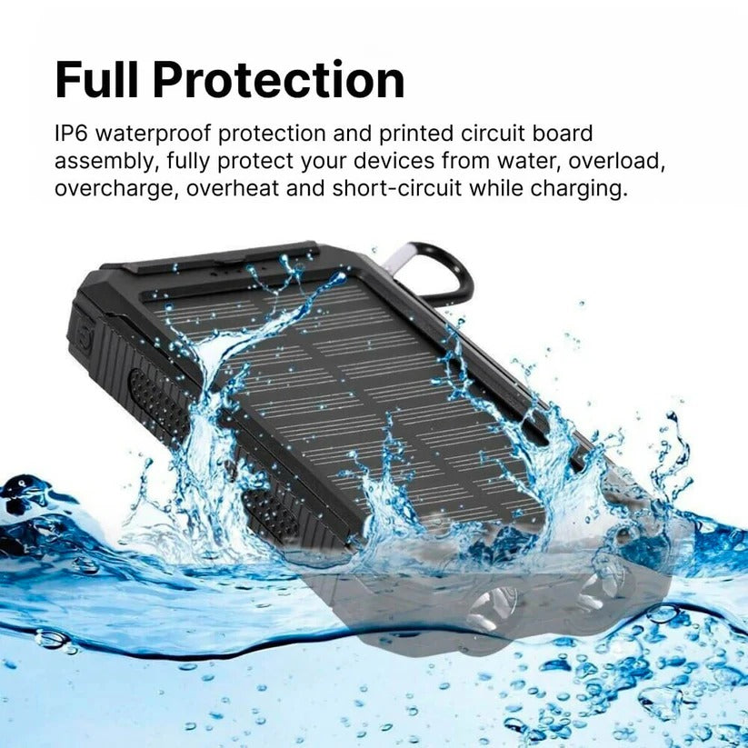 500000mAh Solar Charger Waterproof Power Bank External | Built for British Weather — Durable, Attractive Outdoor Design