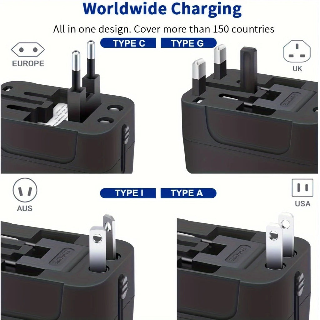 Worldwide Travel Adapter with Dual USB Charging Ports | Premium Quality, Thoughtful Design — Built for Real Everyday Life