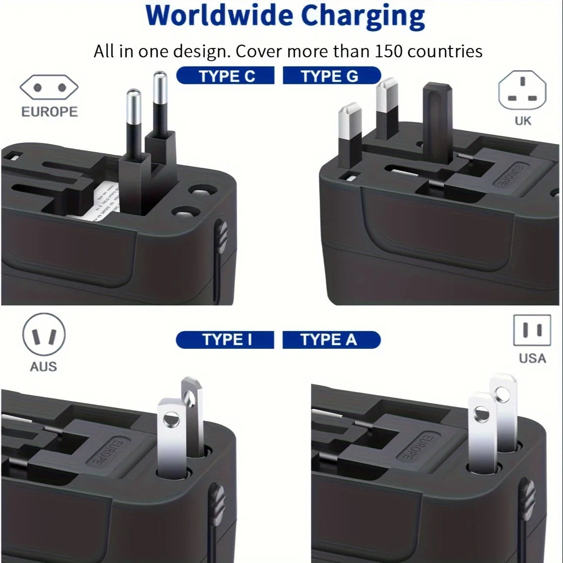 Worldwide Travel Adapter with Dual USB Charging Ports | Premium Quality, Thoughtful Design — Built for Real Everyday Life