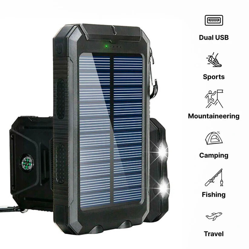500000mAh Solar Charger Waterproof Power Bank External | Built for British Weather — Durable, Attractive Outdoor Design