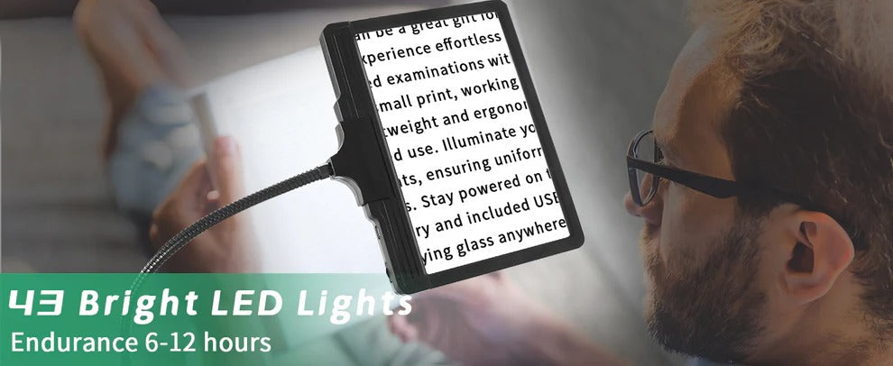Magnifying Glass With LED Lighting | Effortlessly Functional Home Essential for Clean, Organised Living