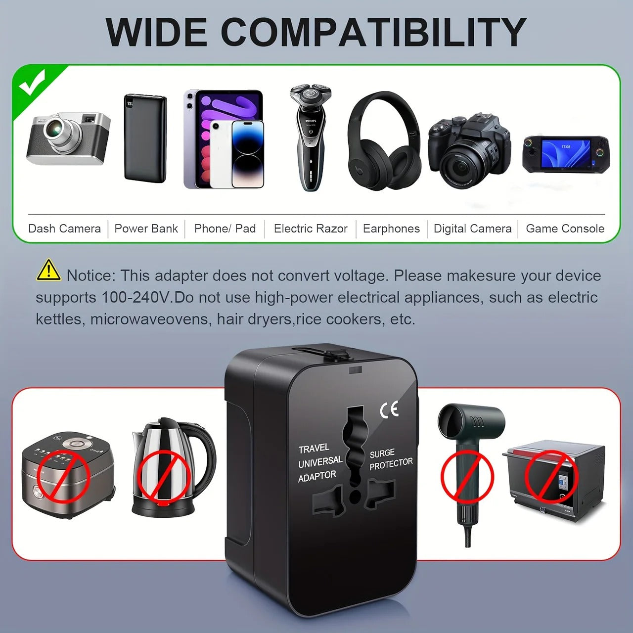Worldwide Travel Adapter with Dual USB Charging Ports | Premium Quality, Thoughtful Design — Built for Real Everyday Life