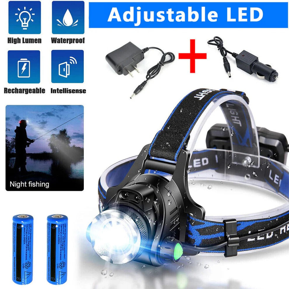 990000LM Rechargeable LED Headlamp | Built for Adventure — Durable, Reliable & Ready for Anything Outside