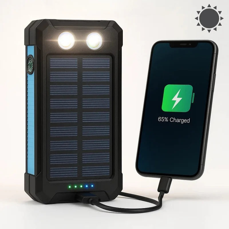 500000mAh Solar Charger Waterproof Power Bank External | Built for British Weather — Durable, Attractive Outdoor Design