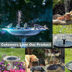 Solar Fountain with 60 LED Lights | Make Your Garden Beautiful, Functional & the Envy of the Neighbourhood