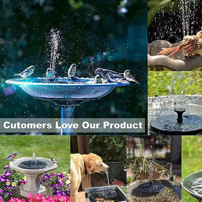 Solar Fountain with 60 LED Lights | Make Your Garden Beautiful, Functional & the Envy of the Neighbourhood