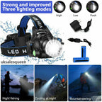 990000LM Rechargeable LED Headlamp | Built for Adventure — Durable, Reliable & Ready for Anything Outside