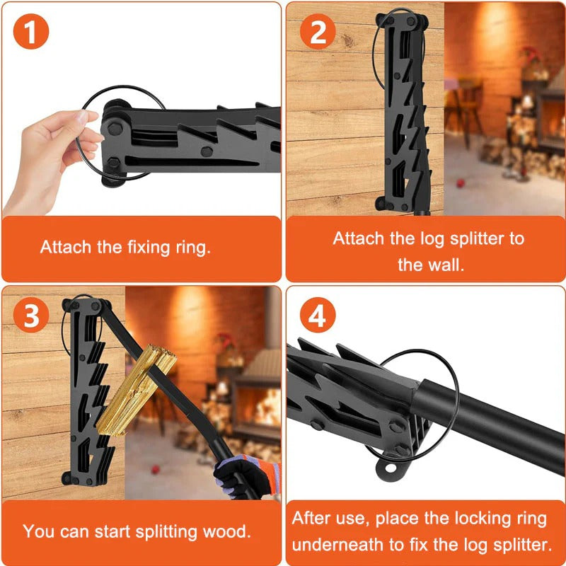Wall Mounted Firewood Kindling Splitter | Quality Home Accessory Built to Look Great & Last for Years