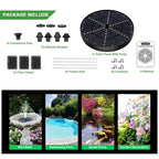Solar Fountain with 60 LED Lights | Make Your Garden Beautiful, Functional & the Envy of the Neighbourhood