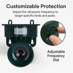 Motion Sensor Bird Deterrent for Crows: Ideal Pigeon Repeller with Sound Scarer | Reliable Security You Can Trust — Smart Protection for Home & Family