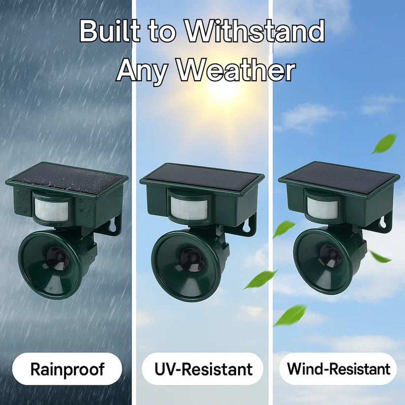 Motion Sensor Bird Deterrent for Crows: Ideal Pigeon Repeller with Sound Scarer | Reliable Security You Can Trust — Smart Protection for Home & Family