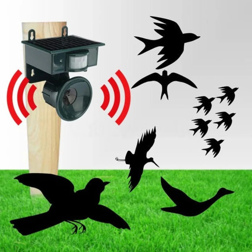 Motion Sensor Bird Deterrent for Crows: Ideal Pigeon Repeller with Sound Scarer | Reliable Security You Can Trust — Smart Protection for Home & Family