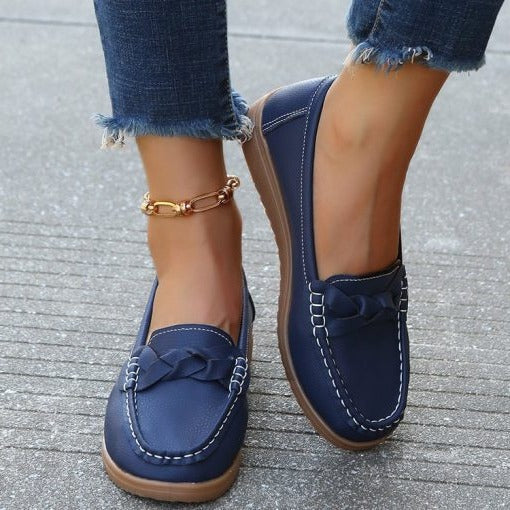 Women shoes Soft Leather Slip on Walking Loafers Shoes | Lightweight, Breathable Footwear Built for All-Day Everyday Wear