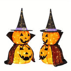 2 Pcs 3ft Halloween Collapsible Lighted In/Outdoor Pumpkin Garden Decoration | The Perfect Seasonal Touch for Your Home — or as a Thoughtful Gift