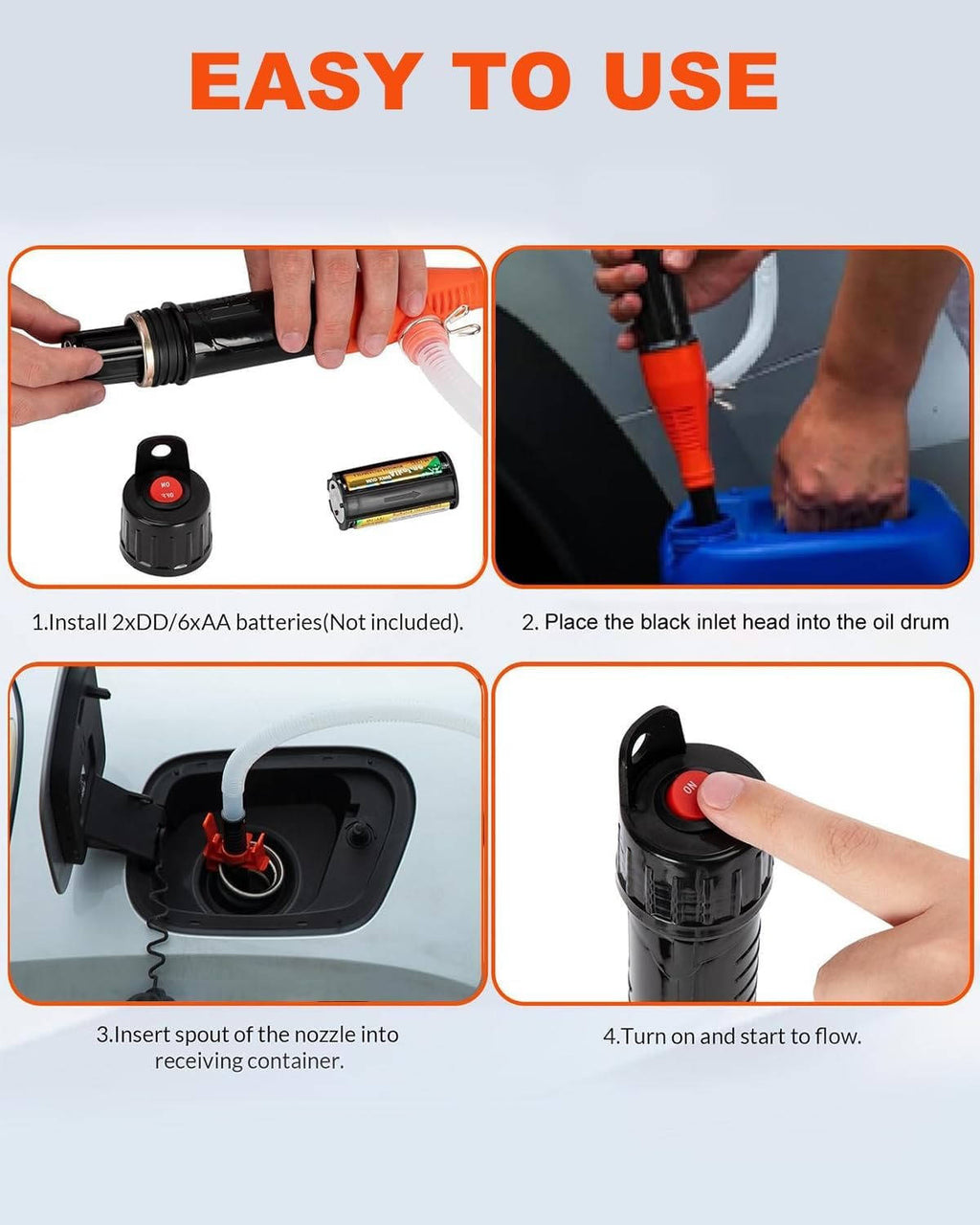 Portable Electric Siphon Pump For Gas, Fuel, Diesel, Water Transfer | Quality Home Accessory Built to Look Great & Last for Years