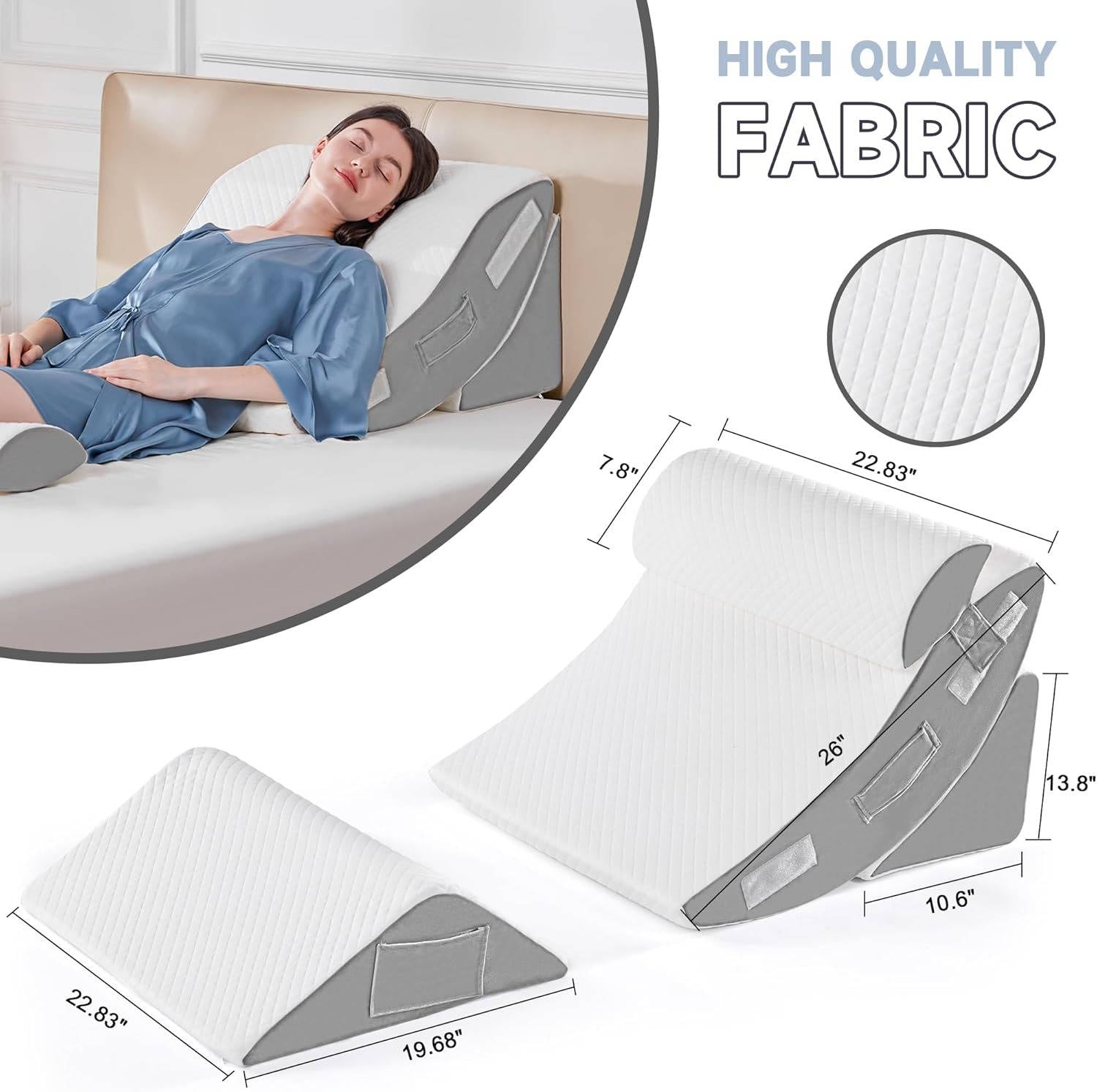 4Pcs Orthopedic Bed Wedge Pillow Set | Clinically Designed for Targeted Pain Relief & Faster Daily Recovery