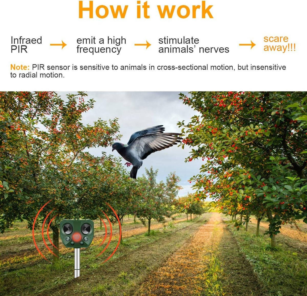 Pigeon And Bird Scarer Ultrasonic And Pest Defender | Premium Outdoor Essential for Garden Lovers — Built to Last Outdoors