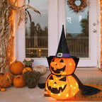 2 Pcs 3ft Halloween Collapsible Lighted In/Outdoor Pumpkin Garden Decoration | The Perfect Seasonal Touch for Your Home — or as a Thoughtful Gift
