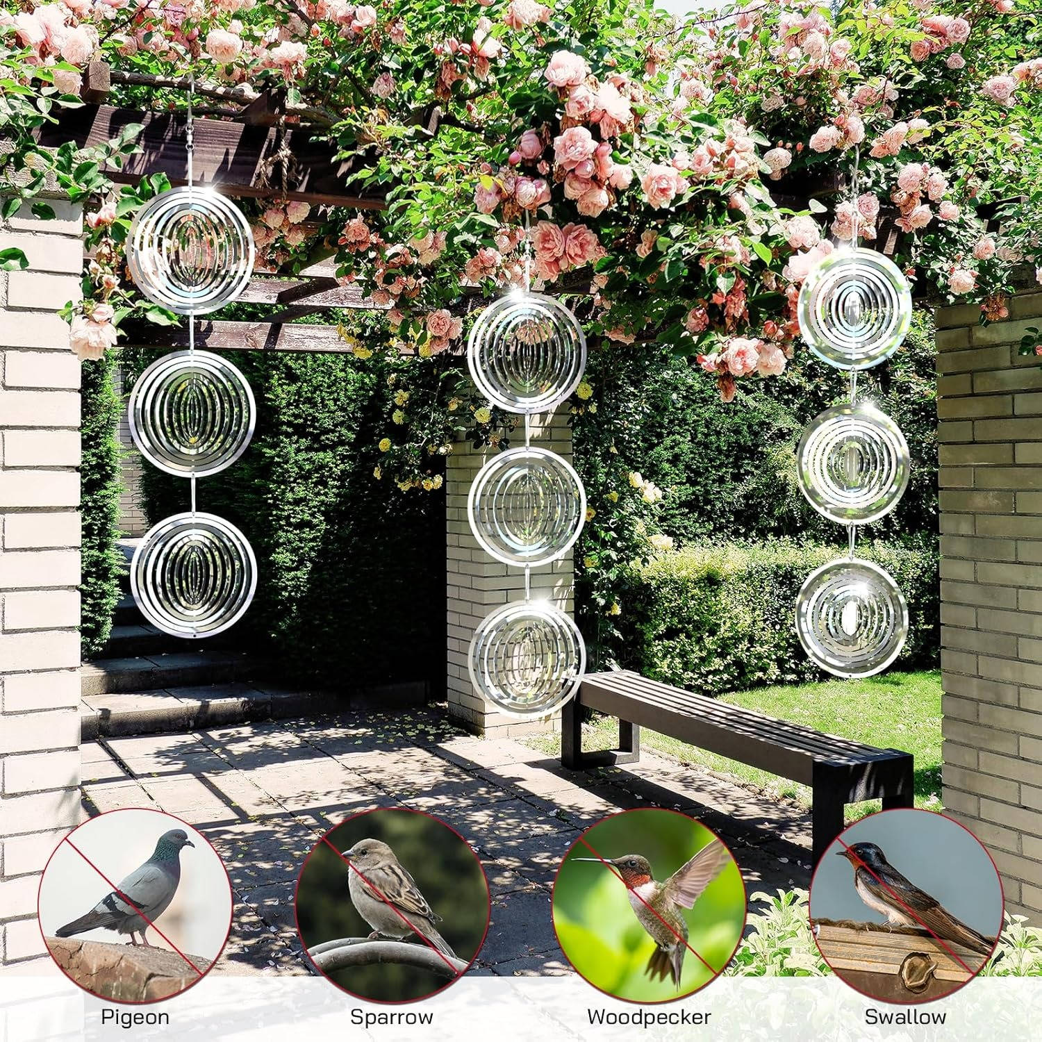 Outdoor Bird Deterrents Scare Device | Built for British Weather — Durable, Attractive Outdoor Design