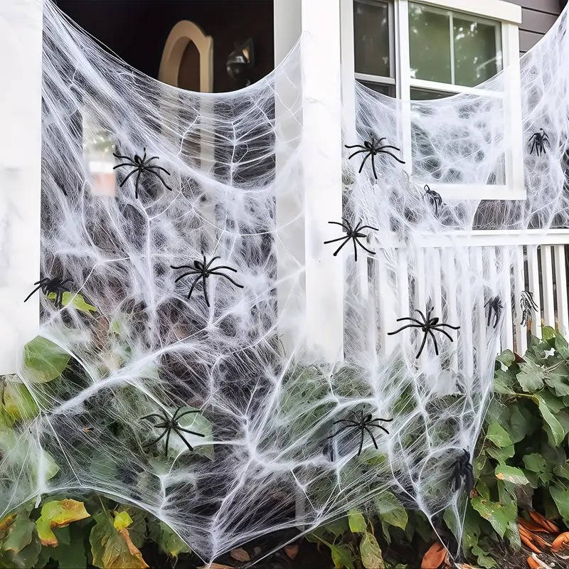 200 Sqft Spider Webs Halloween Door Decorations With Fake Spiders | Beautiful, Festive & Built to Last Season After Wonderful Season