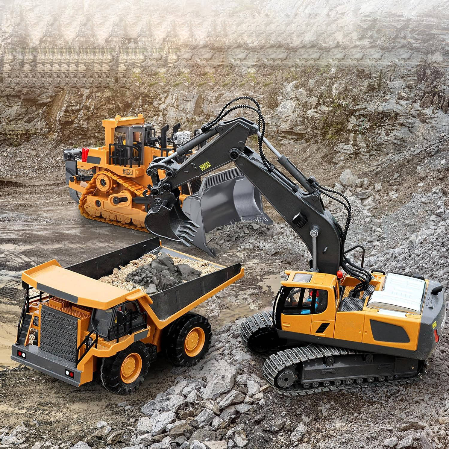 4WD Remote Control Excavator Bulldozer Dump | Compact, Stylish & Incredibly Useful — An Everyday Home Must-Have