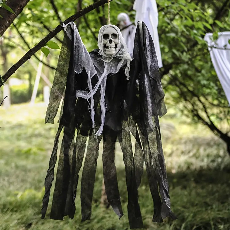 Glowing Skull Scary Outdoor Halloween Decorations — Set of Two | Some Decorations Are Just Décor — This One Becomes Part of Your Tradition