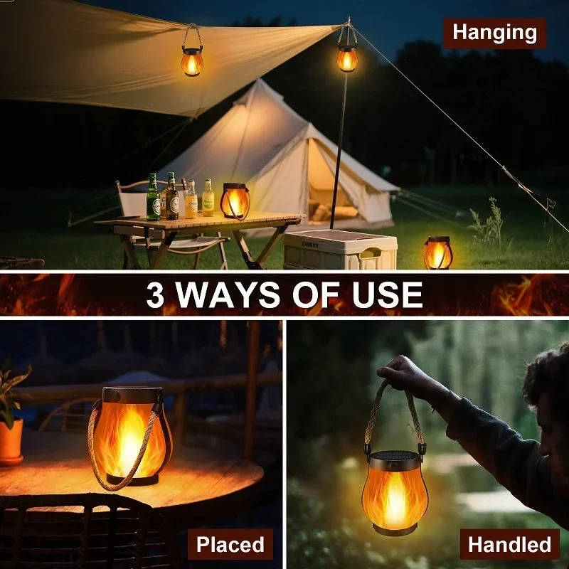 Solar Outdoor Porch Flame Lanterns | Premium Outdoor Essential for Garden Lovers — Built to Last Outdoors