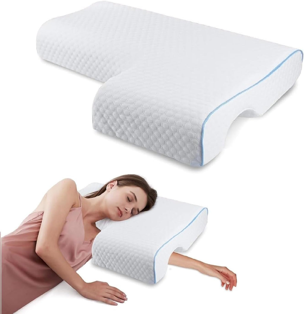 Orthopedic Couple Pillow With Arm-Tunnel For Cuddling | Clinically Designed for Targeted Pain Relief & Faster Daily Recovery