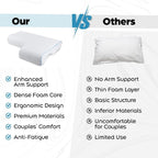 Orthopedic Couple Pillow With Arm-Tunnel For Cuddling | Clinically Designed for Targeted Pain Relief & Faster Daily Recovery