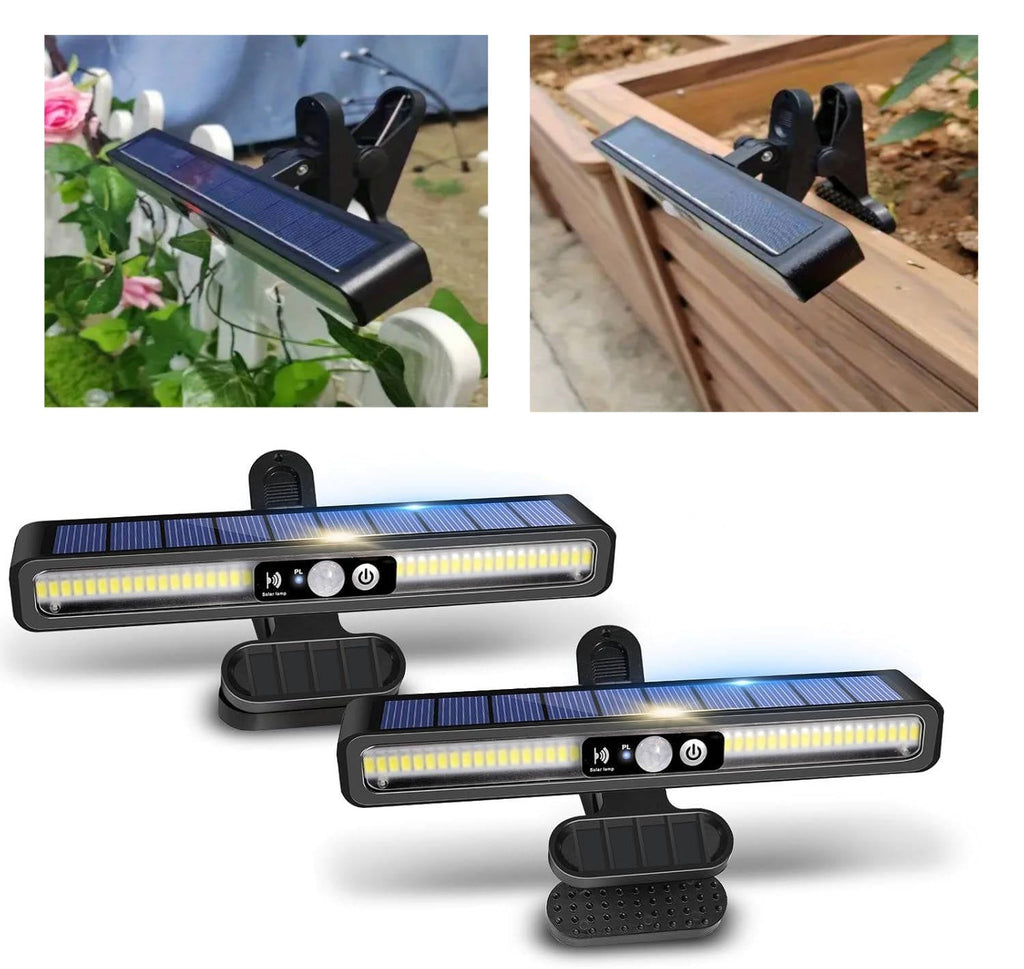 2 Set Portable Solar Fence Lights | Easy-Care Garden Essential That Transforms Any Outdoor Space