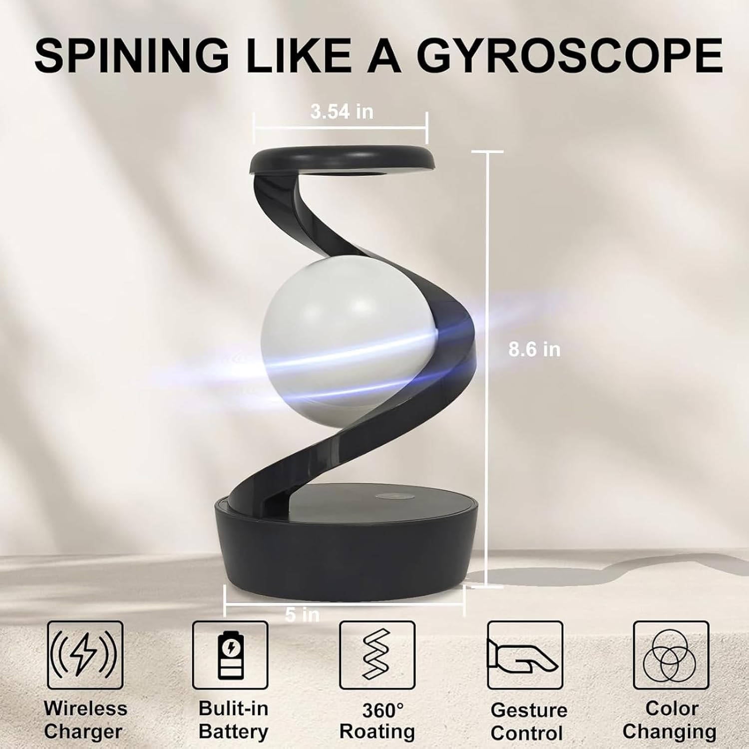 Levitating Moon Lamp Gesture Control & Wireless Charging | Quality Home Accessory Built to Look Great & Last for Years