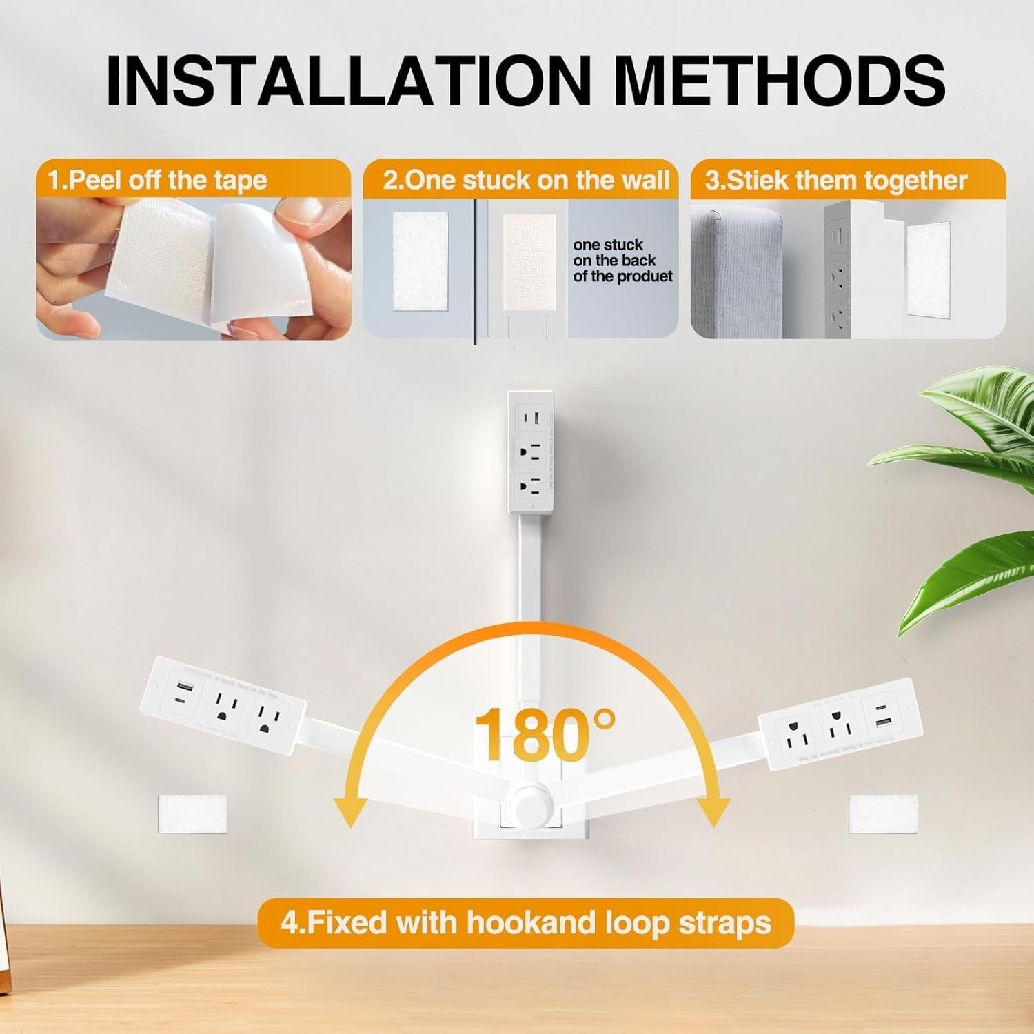 Plug in Extender Outlet with Rotating Arm | Style and Practicality Finally Together — The Modern Home Essential