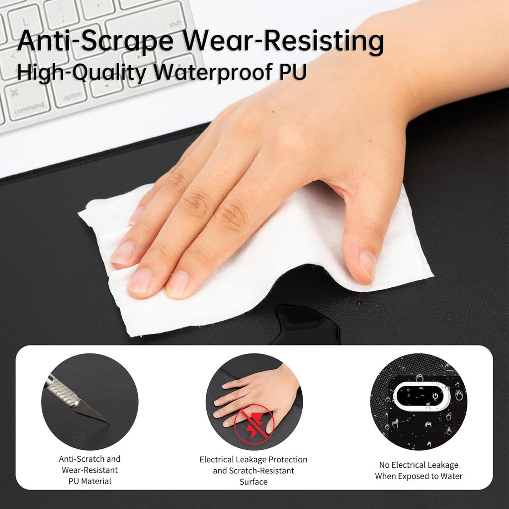 Heated Desk & Mouse Pad | USB Warming Pad for Cold Hands at the Office or Home