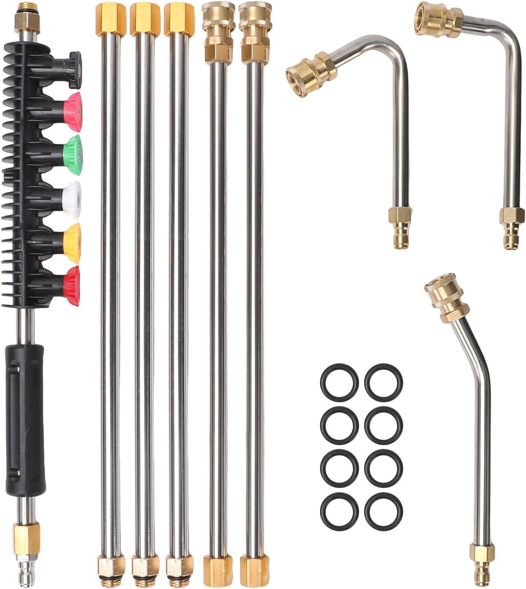 4000 PSI Telescoping High Pressure Power Washer Extension Wands For Gutter & Roof Drainage & Walls Cleaning | Stylish Home Essential That Transforms & Elevates Your Living Space