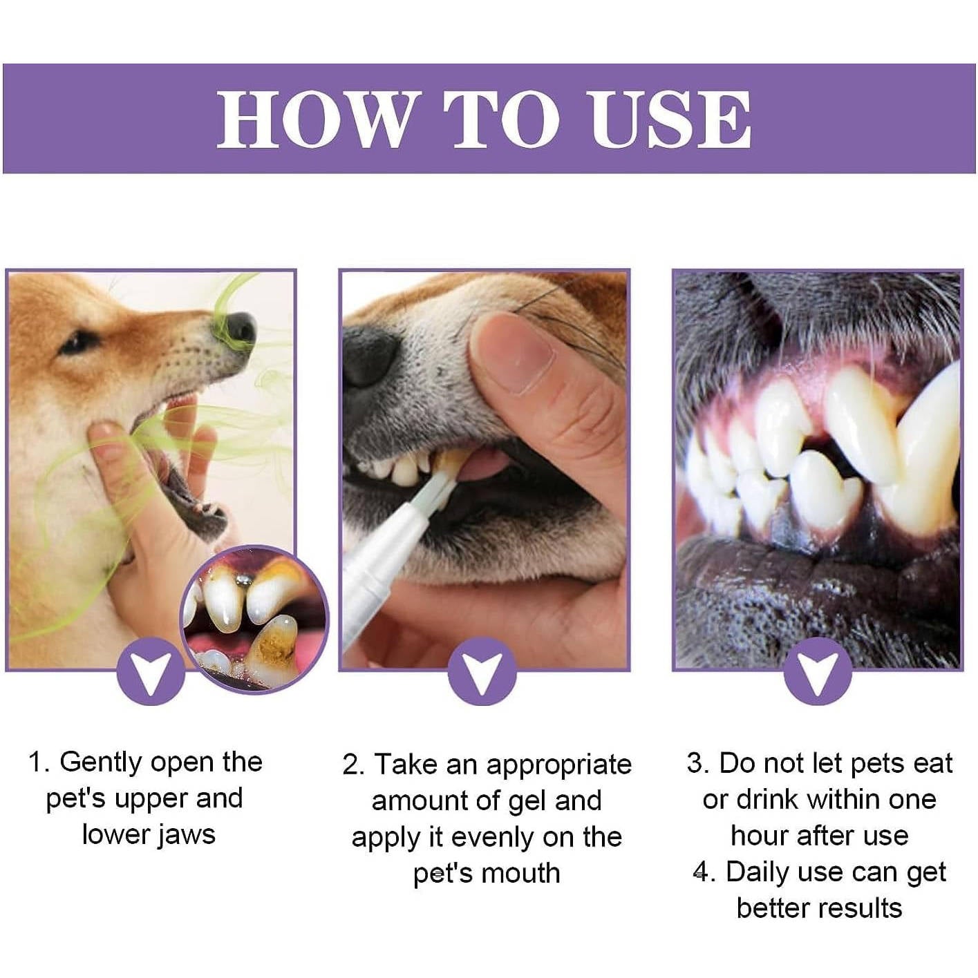 3 Set Dog Oral Repair Gel | Designed for Happy, Healthy, Well-Loved Pets of Every Breed