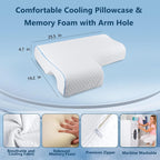 Orthopedic Couple Pillow With Arm-Tunnel For Cuddling | Clinically Designed for Targeted Pain Relief & Faster Daily Recovery