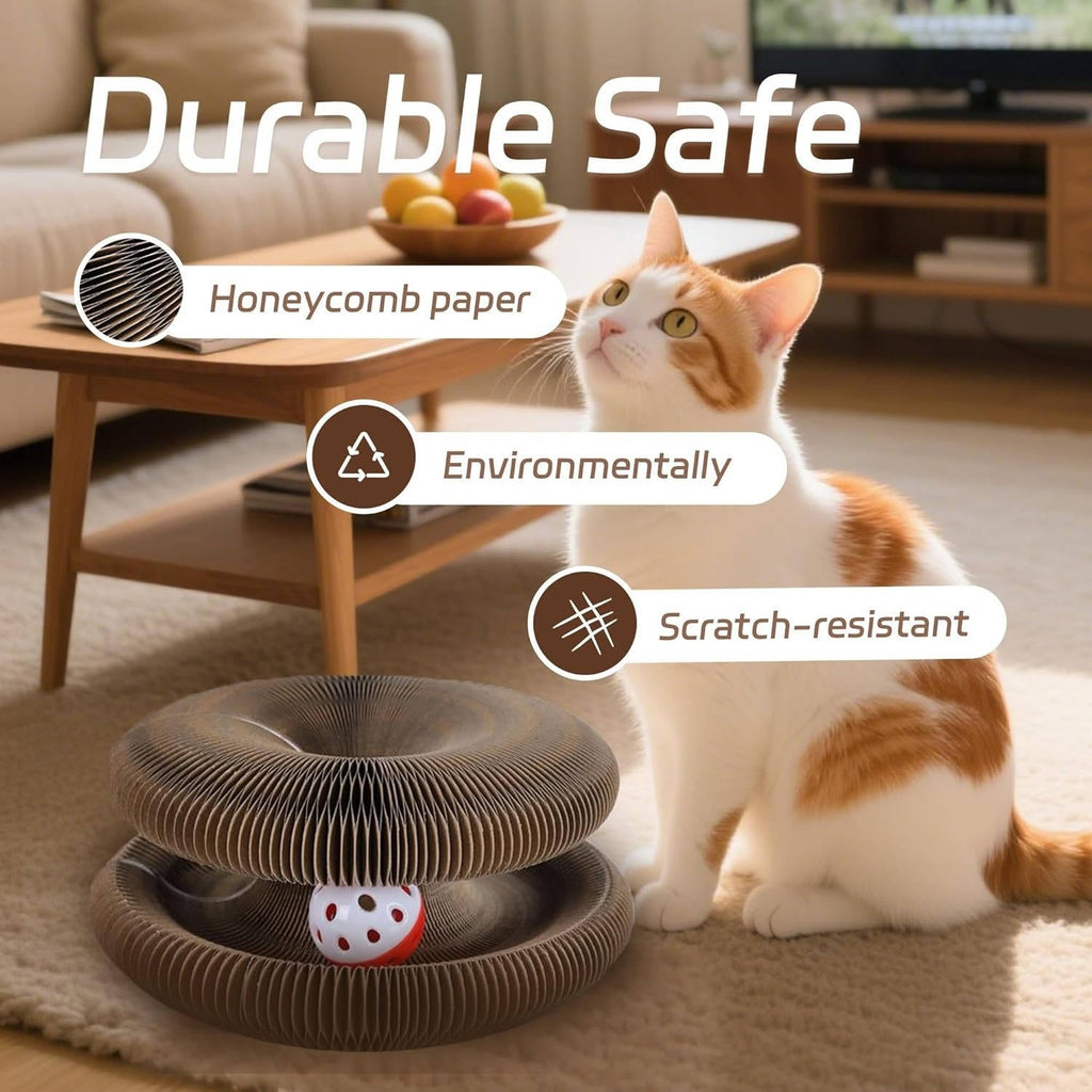 Cat Scratcher with Ball Track | Premium Pet Care — Safe, Durable & Trusted by Pet Owners Everywhere