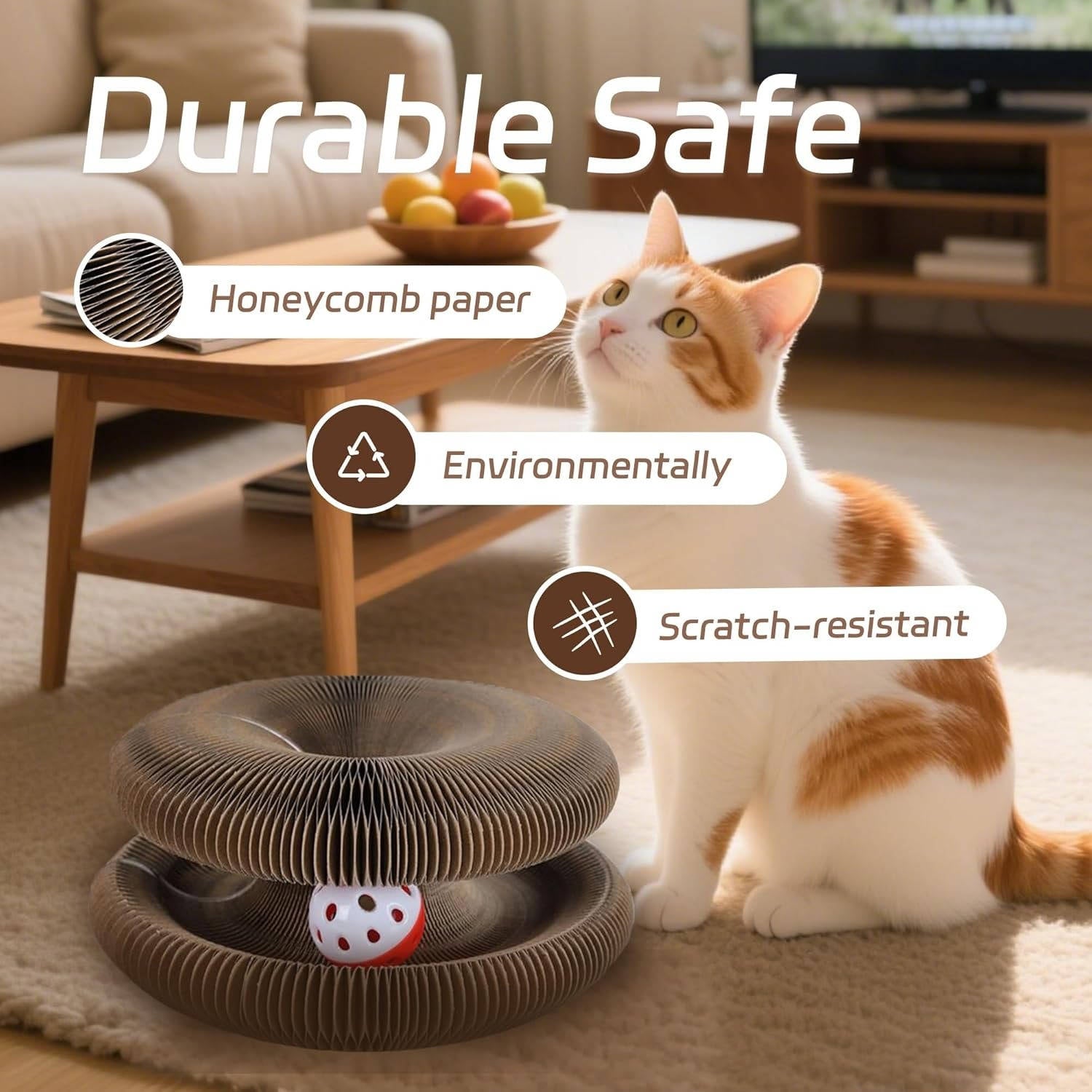 Cat Scratcher with Ball Track | Premium Pet Care — Safe, Durable & Trusted by Pet Owners Everywhere