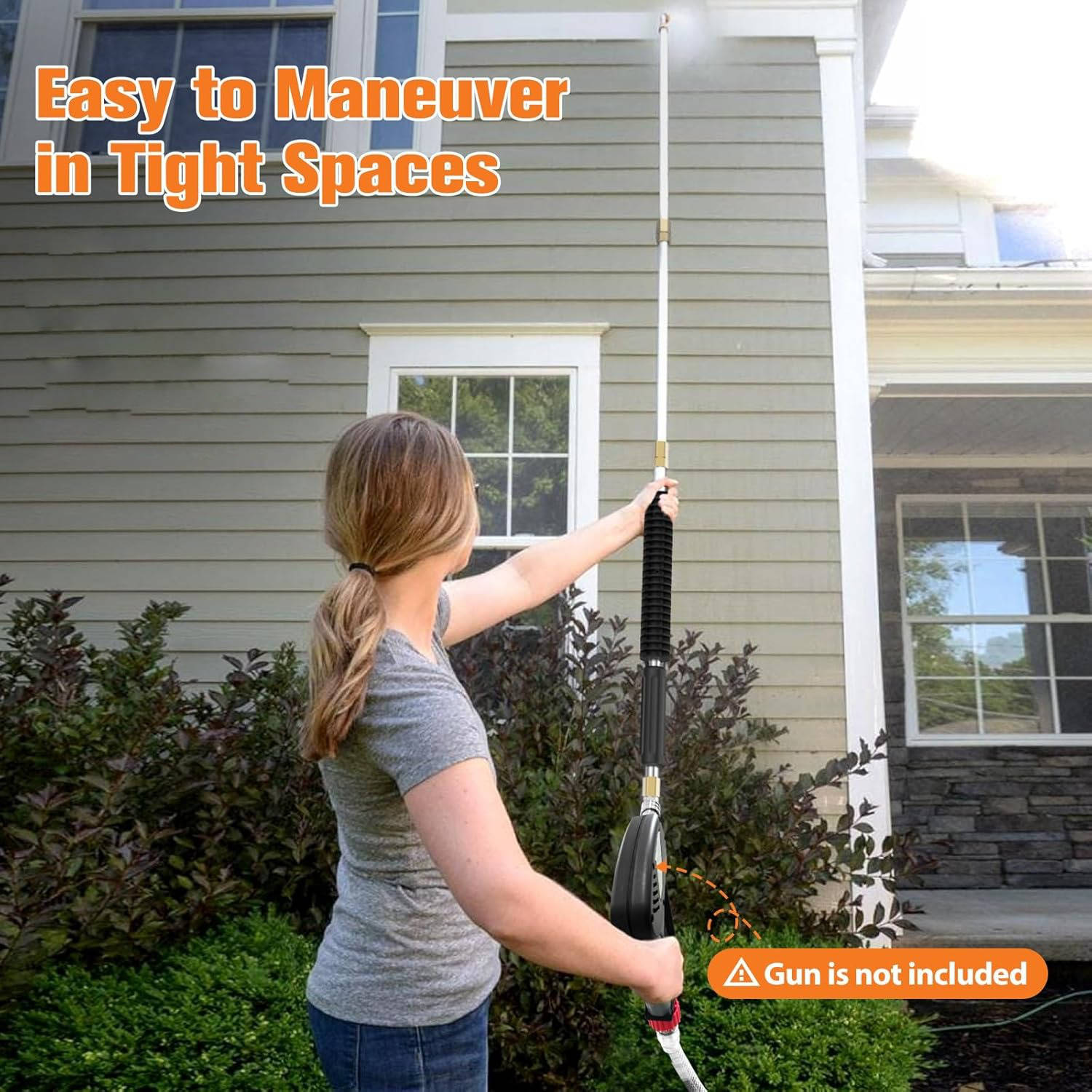 4000 PSI Telescoping High Pressure Power Washer Extension Wands For Gutter & Roof Drainage & Walls Cleaning | Stylish Home Essential That Transforms & Elevates Your Living Space