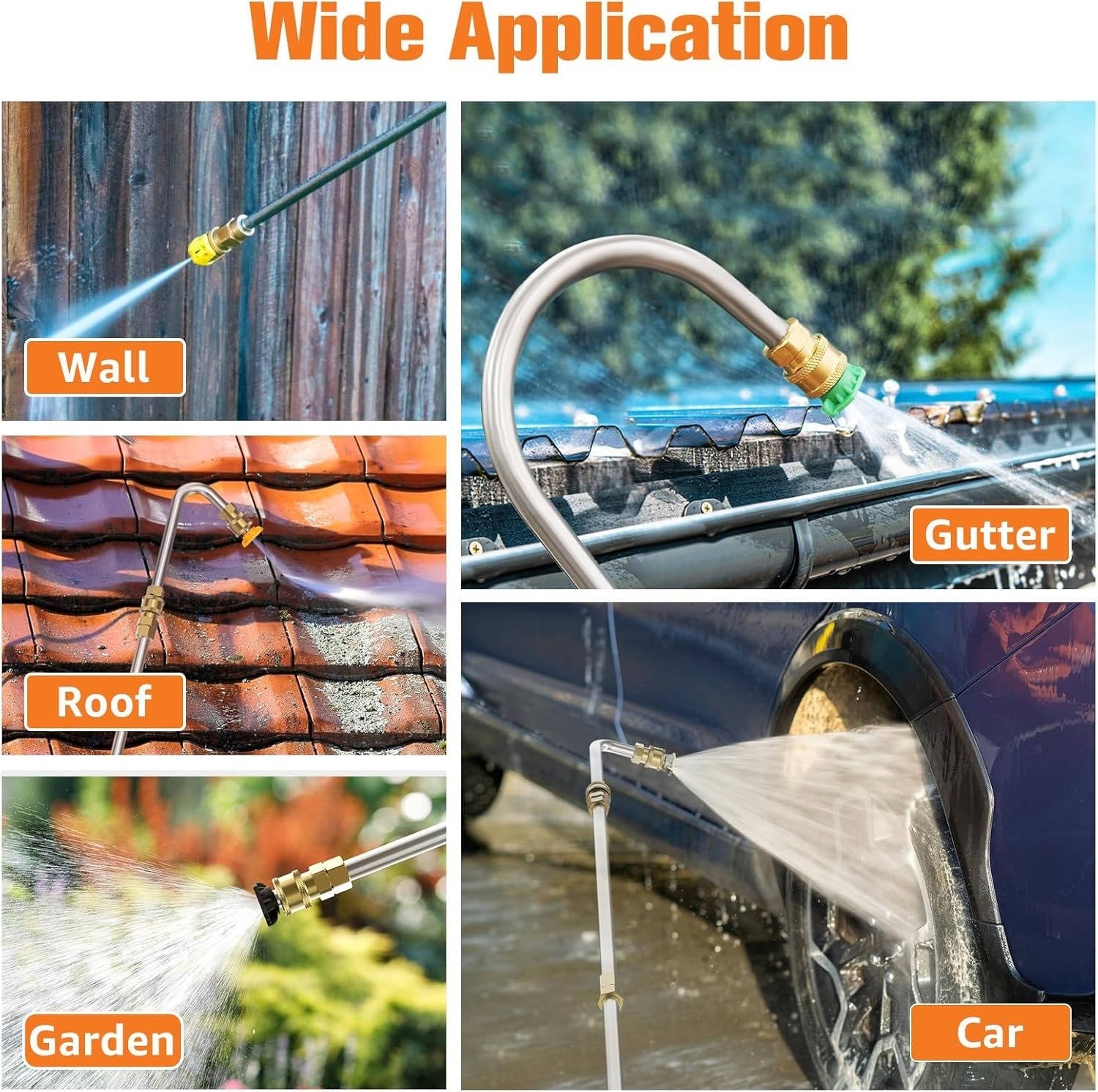 4000 PSI Telescoping High Pressure Power Washer Extension Wands For Gutter & Roof Drainage & Walls Cleaning | Stylish Home Essential That Transforms & Elevates Your Living Space